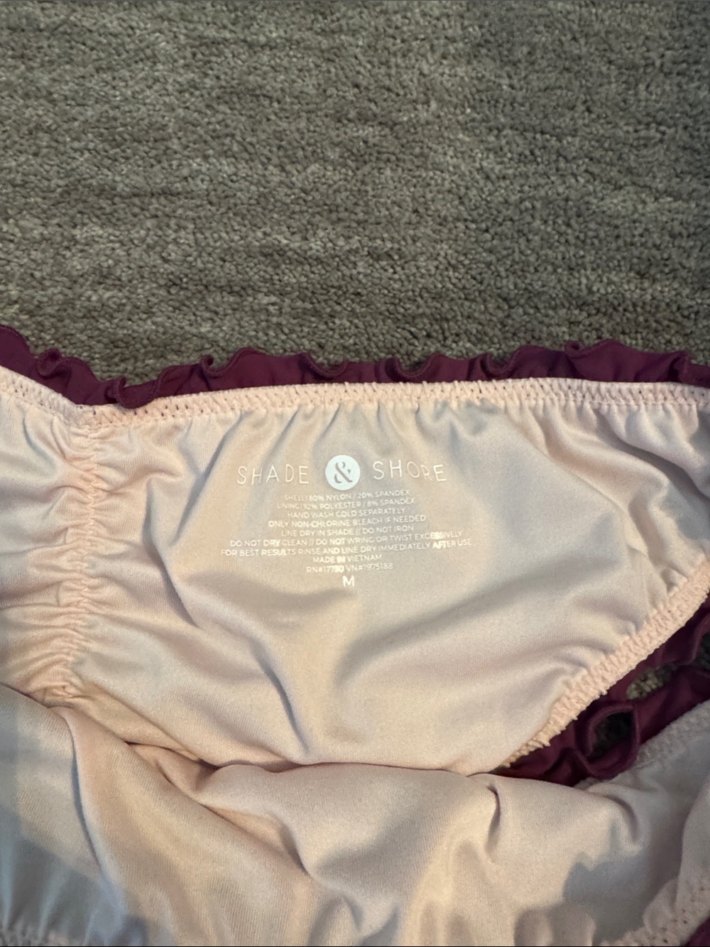 Shade & Shore Plum Ruffle Bikini Set - Picture 6 of 6